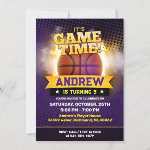 Persoonlijke Basketbal Verjaardag uitnodiging Spor