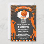 Persoonlijke Basketbal Verjaardag uitnodiging Spor (Voorkant)