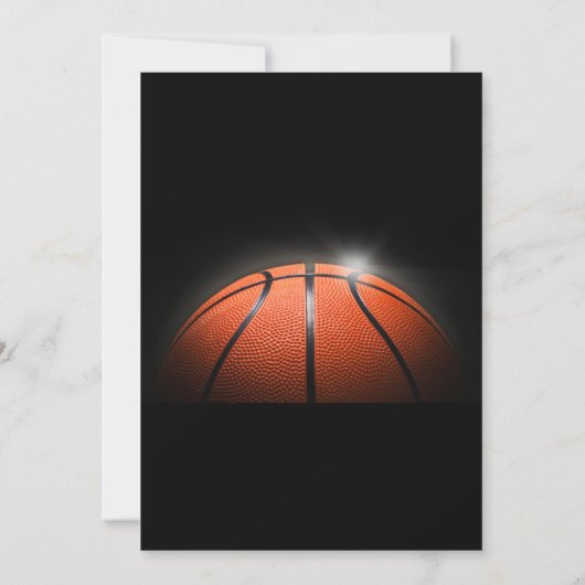 Persoonlijke Basketbal Verjaardagsuitnodiging Sjab Kaart (Achterkant)