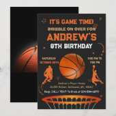 Persoonlijke Basketbal Verjaardagsuitnodiging Sjab Kaart (Voorkant / Achterkant)