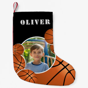 Persoonlijke Basketbal Voetbal Jongen Foto Kleine Kerstsok
