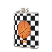 Persoonlijke basketbal zwarte witwasmachines heupfles (Links)