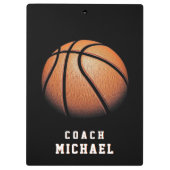 Persoonlijke basketbalcoach  klembord (Achterkant)