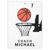 Persoonlijke Basketbalcoach Klembord (Achterkant)