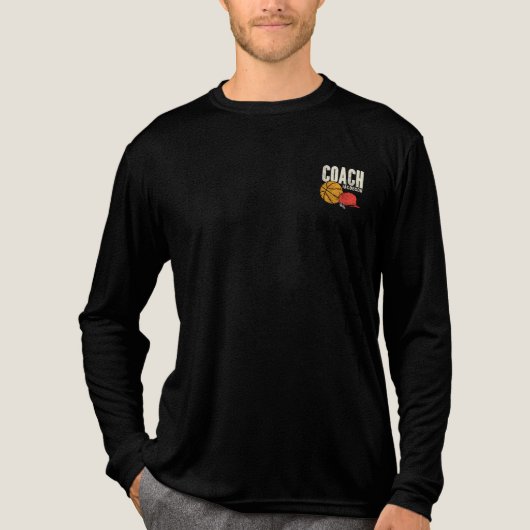 Persoonlijke Basketbalcoach Tri-Blend Shirt (Voorkant volledig)