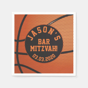 Persoonlijke Basketball Bar Mitzvah Servet