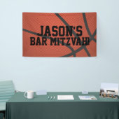 Persoonlijke Basketball Bar Mitzvah Spandoek (Beurs)