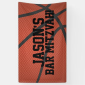 Persoonlijke Basketball Bar Mitzvah Spandoek (Verticaal)