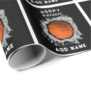 Persoonlijke Basketball Birthday Cadeaupapier