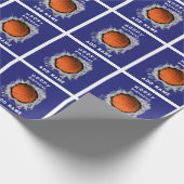 Persoonlijke Basketball Birthday Cadeaupapier (Hoek)