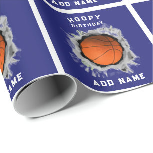 Persoonlijke Basketball Birthday Cadeaupapier