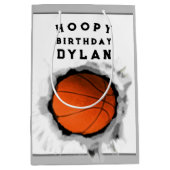 Persoonlijke Basketball Birthday Medium Cadeauzakje (Voorkant)