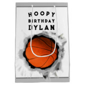 Persoonlijke Basketball Birthday Medium Cadeauzakje (Achterkant)