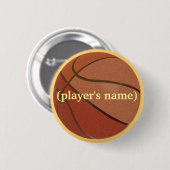 Persoonlijke Basketball Button (Voorkant /achterkant)
