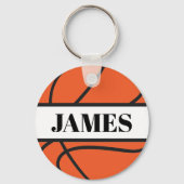 Persoonlijke Basketball Button Sleutelhanger (Voorkant)