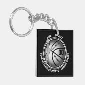 Persoonlijke Basketball-cadeaus voor jongens voor  Sleutelhanger (Voorkant Links)