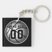 Persoonlijke Basketball-cadeaus voor jongens voor  Sleutelhanger (Achterkant)