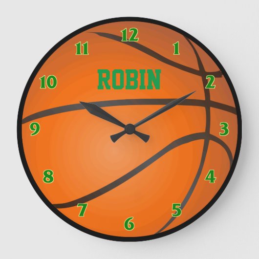 Persoonlijke Basketball Clock Grote Klok (Voorkant)