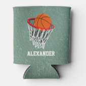 Persoonlijke Basketball en Hoop Blikjeskoeler (Voorkant)