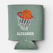 Persoonlijke Basketball en Hoop Blikjeskoeler (Achterkant)