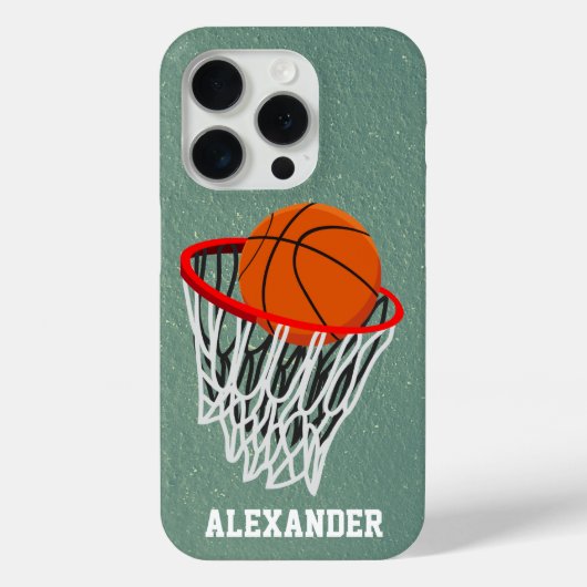 Persoonlijke Basketball en Hoop Case-Mate iPhone Case (Achterkant)