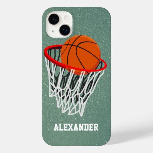 Persoonlijke Basketball en Hoop Case-Mate iPhone Case (Achterkant)
