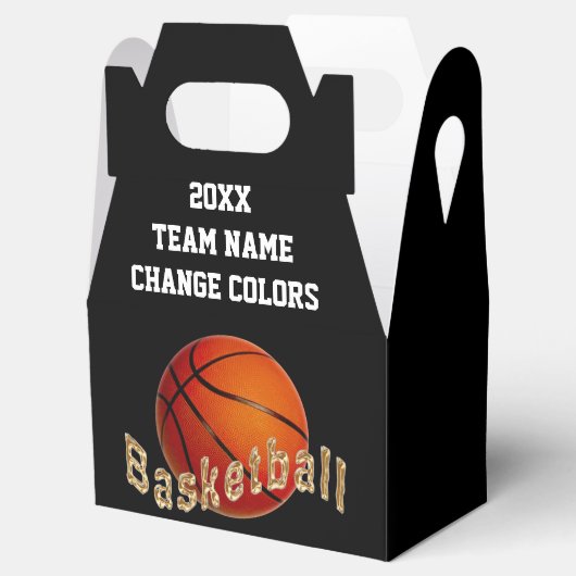 Persoonlijke Basketball Favors, boxen, ELKE KLEURE Bedankdoosjes (Geopend)