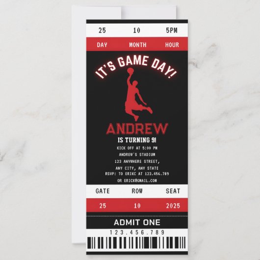 Persoonlijke Basketball Hoop Dreams Verjaardagskaa Kaart (Voorkant)