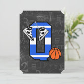 Persoonlijke Basketball-Initiaal Letter Q Kaart (Staand voorkant)