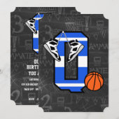 Persoonlijke Basketball-Initiaal Letter Q Kaart (Voorkant / Achterkant)