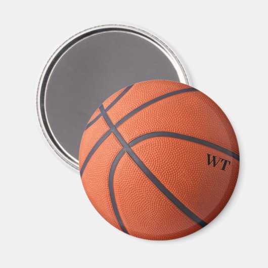 Persoonlijke Basketball Initialen Magnet (Voorkant / Achterkant)