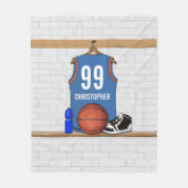 Persoonlijke Basketball Jersey (LB) Fleece Deken (Voorkant)