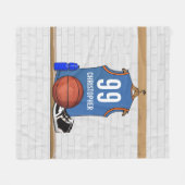 Persoonlijke Basketball Jersey (LB) Fleece Deken (Voorkant (Horizontaal))