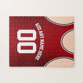 Persoonlijke Basketball Jersey Legpuzzel (Horizontaal)