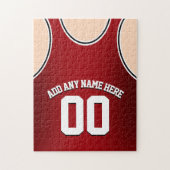 Persoonlijke Basketball Jersey Legpuzzel (Verticaal)