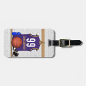 Persoonlijke Basketball Jersey (PG) Bagagelabel (Voorkant horizontaal)