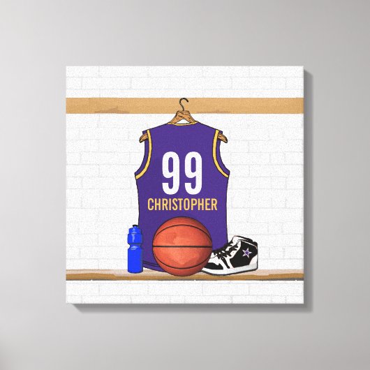 Persoonlijke Basketball Jersey (PG) Canvas Afdruk (Voorkant)