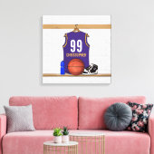 Persoonlijke Basketball Jersey (PG) Canvas Afdruk (Insitu (Woonkamer))
