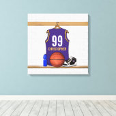 Persoonlijke Basketball Jersey (PG) Canvas Afdruk (Insitu (Houten vloer))