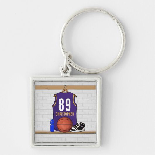 Persoonlijke Basketball Jersey (PG) Sleutelhanger (Voorkant)