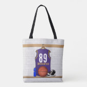 Persoonlijke Basketball Jersey (PG) Tote Bag (Achterkant)