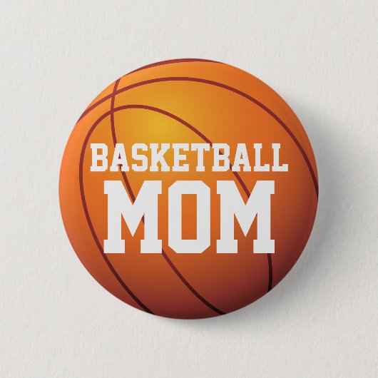 Persoonlijke Basketball Mam Ronde Button 5,7 Cm (Voorkant)