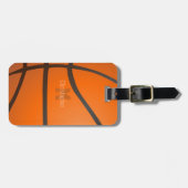 Persoonlijke Basketball Monogram Initiaal Naam Lug Bagagelabel (Voorkant horizontaal)