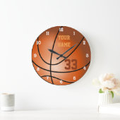 Persoonlijke Basketball Name and Number Grote Klok (Huis)