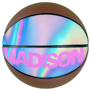 Persoonlijke Basketball Name Pink Girly Modern Basketbal