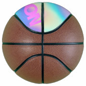 Persoonlijke Basketball Name Pink Girly Modern Basketbal (Rechts)