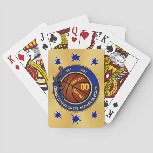 Persoonlijke Basketball Party Favors Basketball Pokerkaarten (Achterkant)