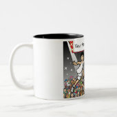 Persoonlijke Basketball Player - Mannelijke Cartoo Tweekleurige Koffiemok (Links)