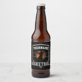 Persoonlijke Basketball Player NAME Slam Dunk Team Bier Etiket (Voorkant)