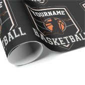 Persoonlijke Basketball Player NAME Slam Dunk Team Cadeaupapier (Rol Hoek)